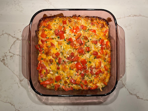 Literally So Easy Cheesy Veggie and Hashbrown Casserole