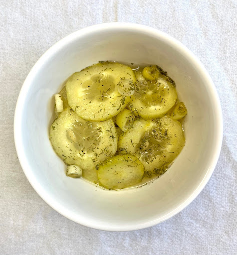 10 Minute Dill Cucumber Salad (Using Up Your Pickle Juice!)