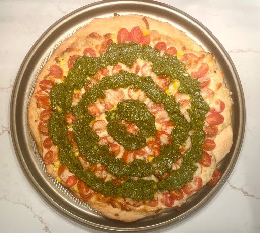 Summer Vegetable and Pesto Pizza